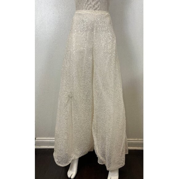 MORGANE LE FAY ELIO BRIDAL SEQUIN SKIRT M - Picture 1 of 6
